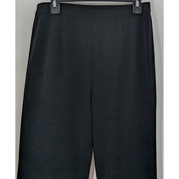 Exclusively Misook Black Pull-On Pants Size‎ M Women's Wide Leg Dressy Long - Picture 5 of 9